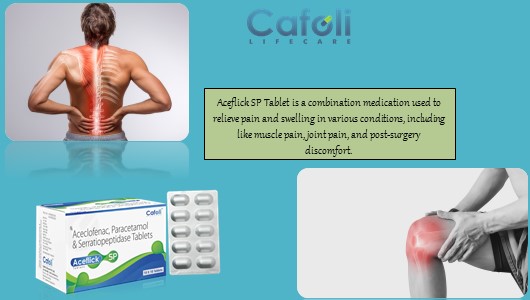 Aceflick SP Tablet with Aceclofenac 100mg + Paracetamol 325mg + Serratiopeptidase 15mg at Best Price in Analgesic Pharma Franchise for Pain Relief and Anti-inflammatory